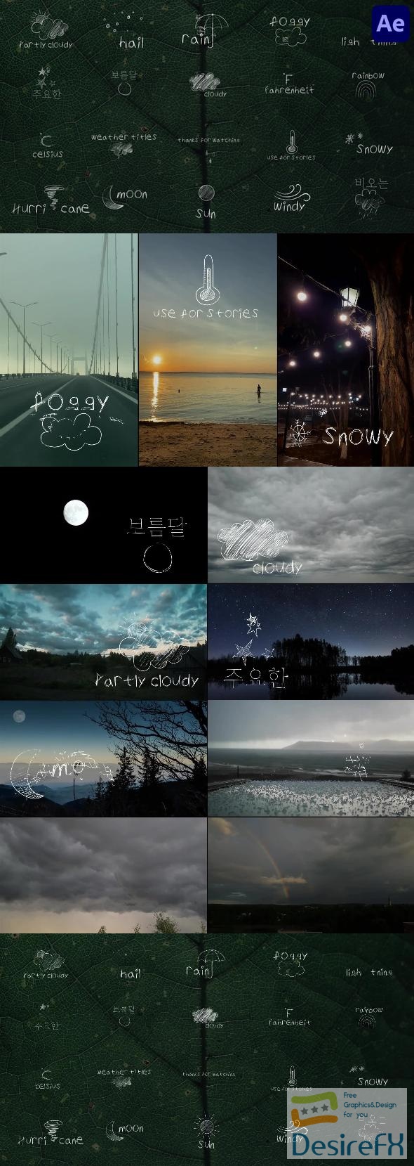 VideoHive Weather Titles for After Effects 47622000