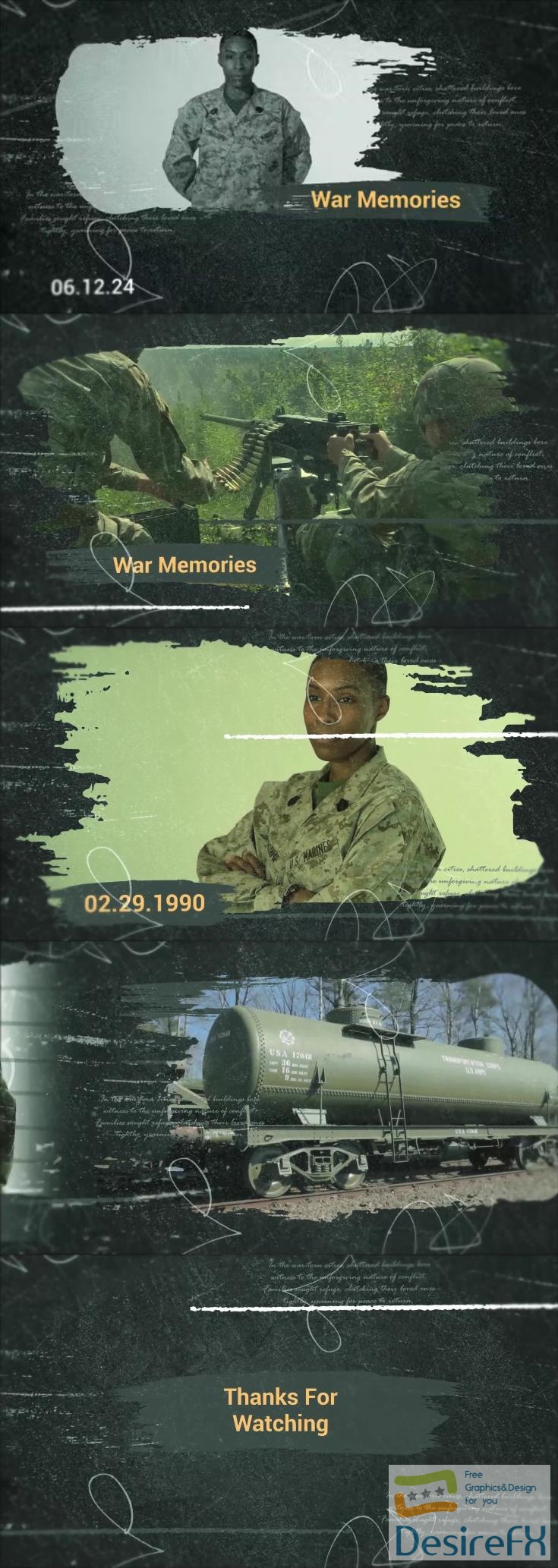 Videohive War Memories Slideshow 47638514