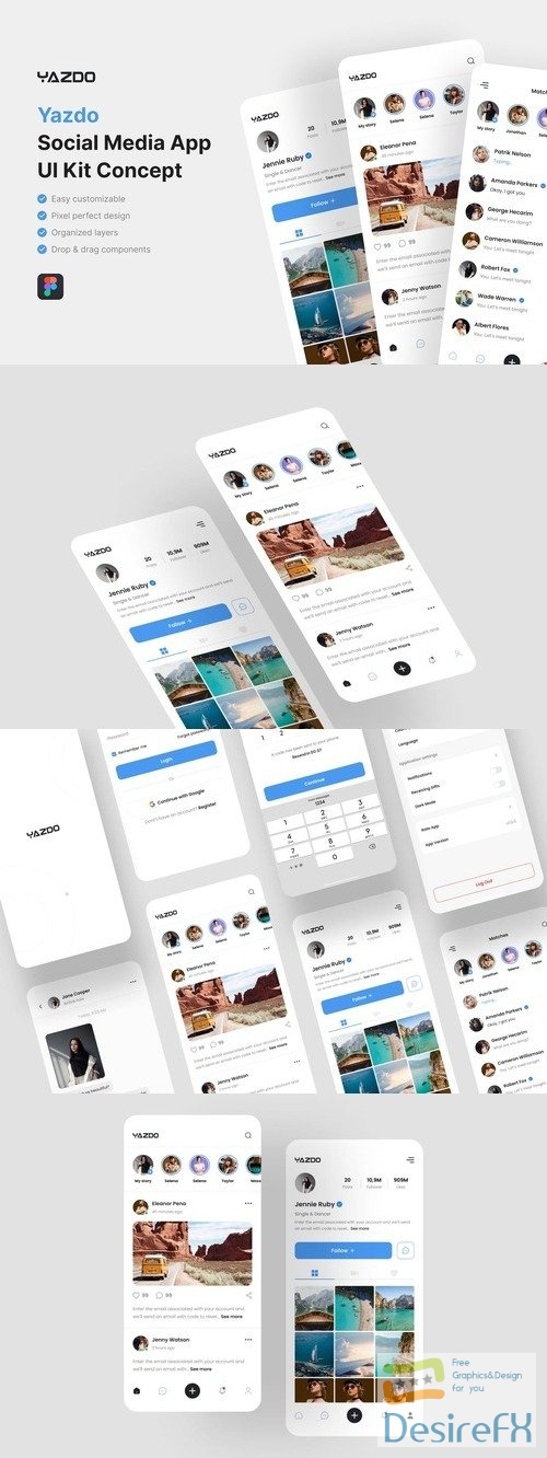 Yazdo - Social Media App UI Kit