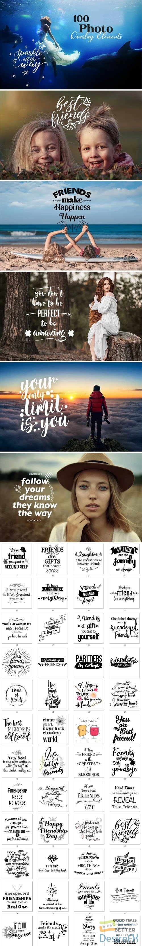 100 Inspirational Text Overlays for Photoshop