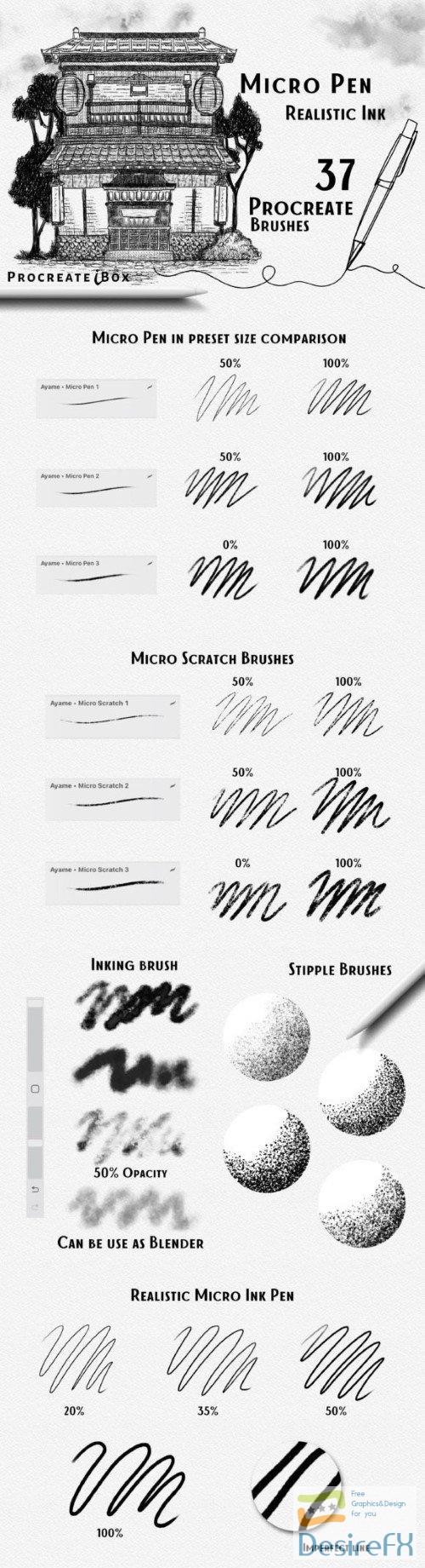 37 Procreate Micron Pen Brushes - 42202484