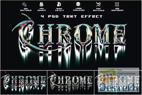 4 PSD Fluidic Type Chrome Text Effect - 5YAUQVG