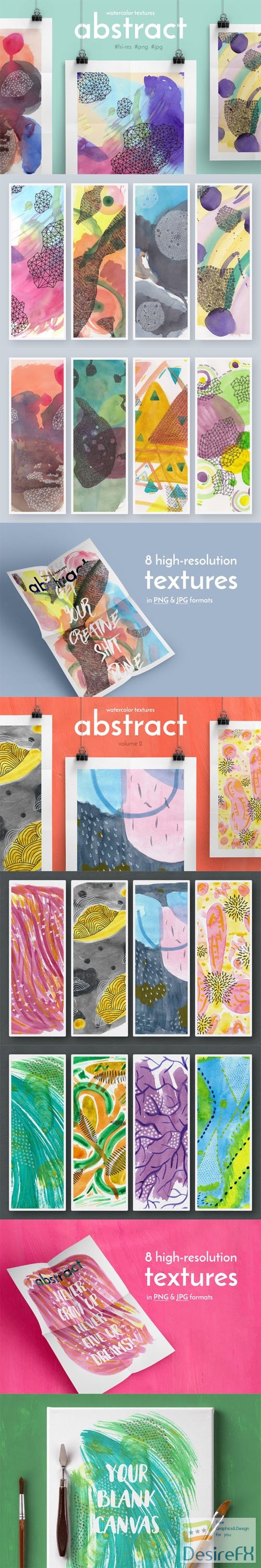 Abstract Watercolor Textures Collection