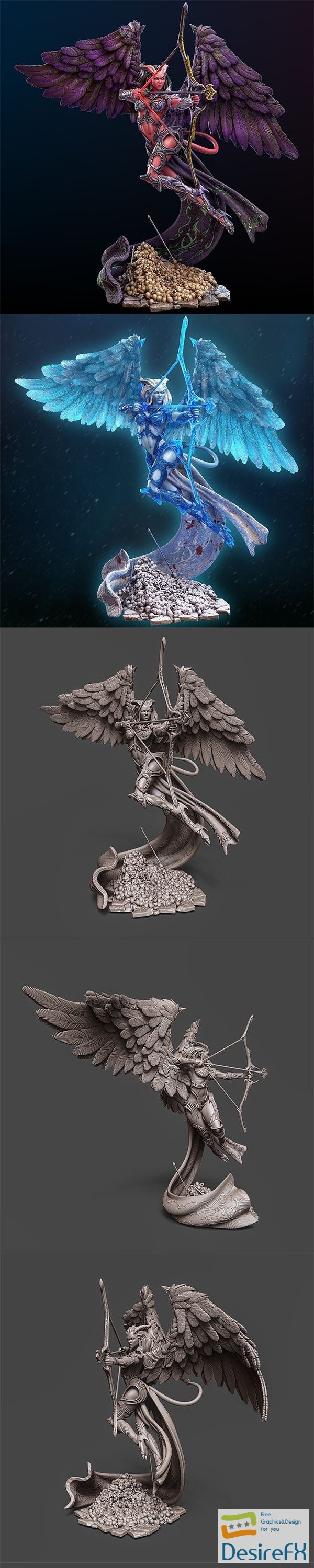 Archvillain Games – Amora Debased Avatar of Cupid – 3D Print