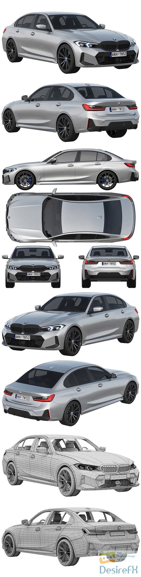 BMW 3er Limousine 2022 3D Model