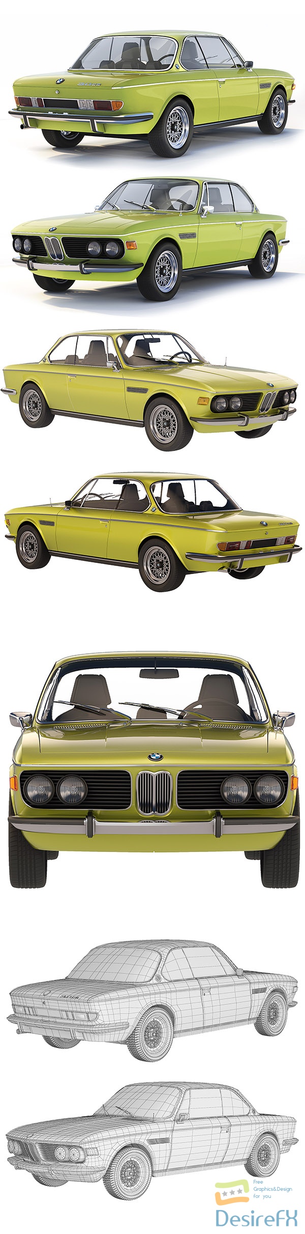 BMW E9 1968 3D Model