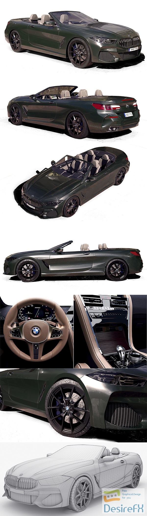 BMW M850i Convertible 3D Model
