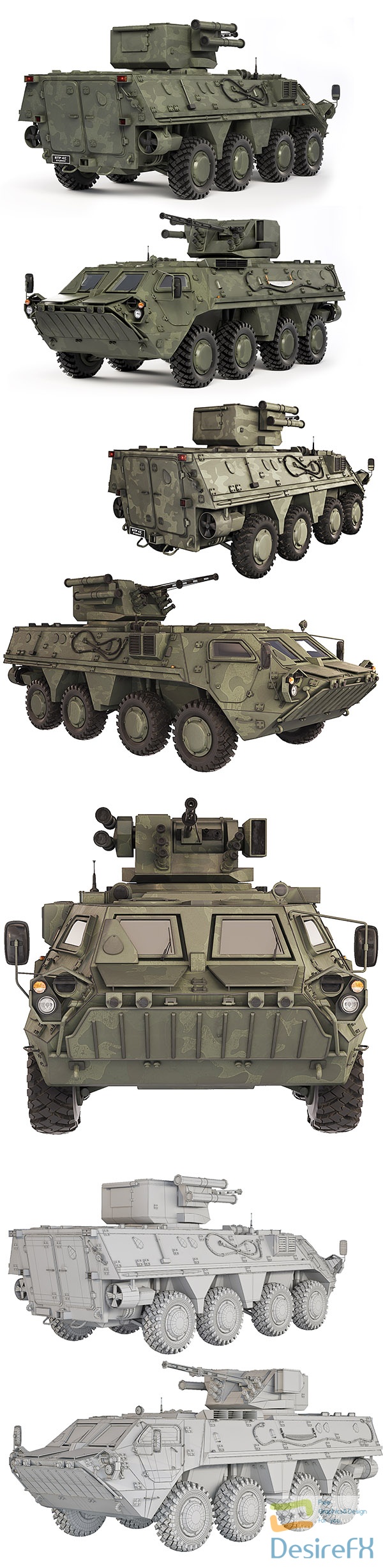 BTR 4E Bucephalus 2011 3D Model