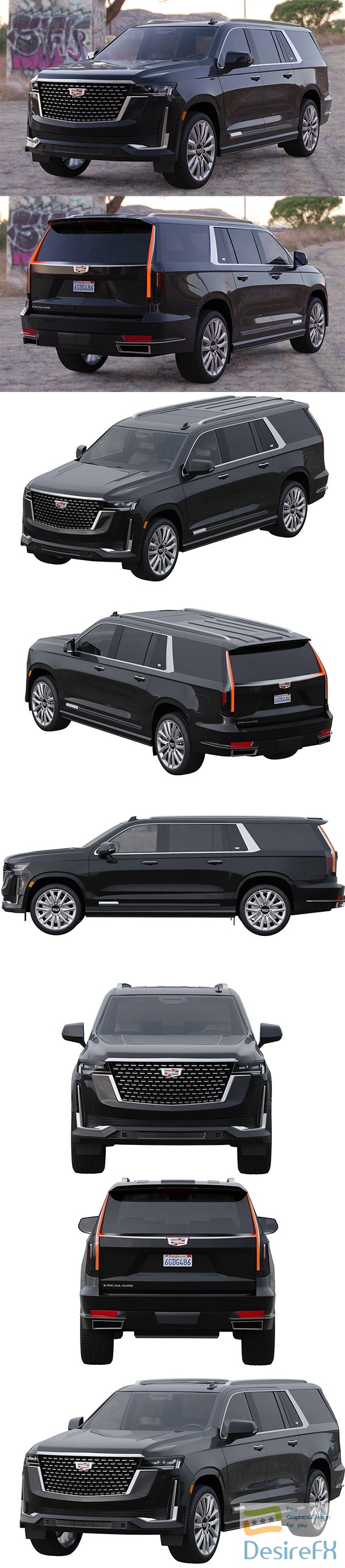 Cadillac Escalade ESV Luxury 2021 3D Model