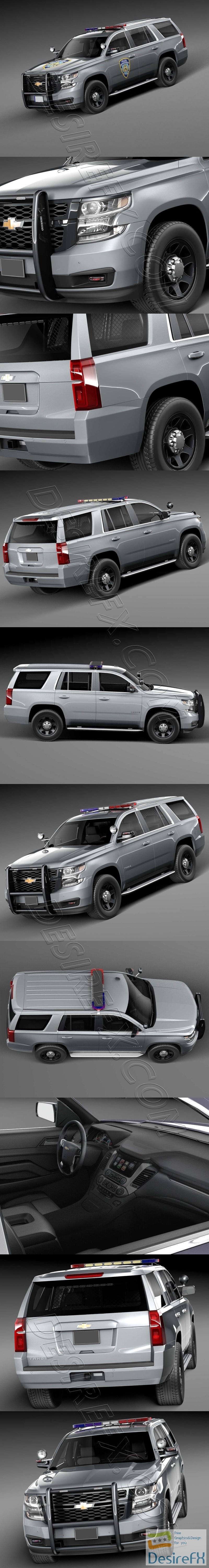 Chevrolet Tahoe PPV 2015 NYPD 3D Model