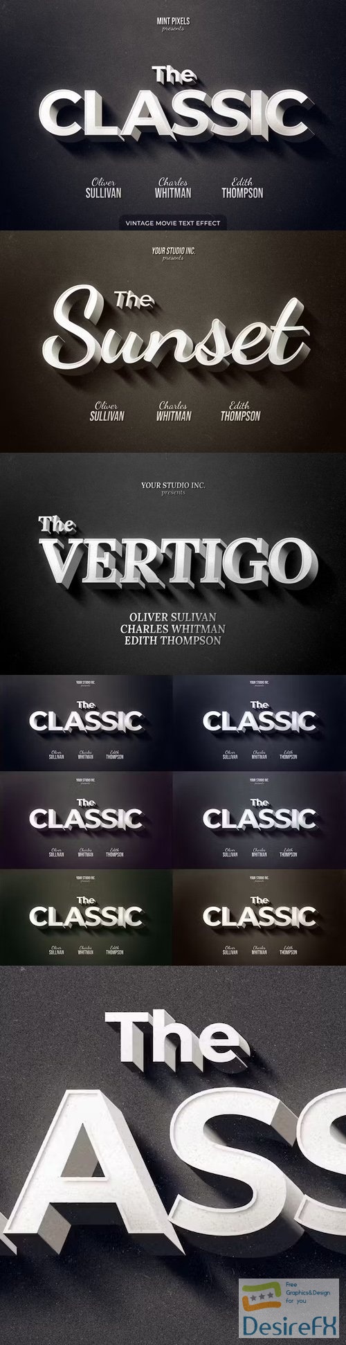 Classic Movie Text Effect for Photoshop