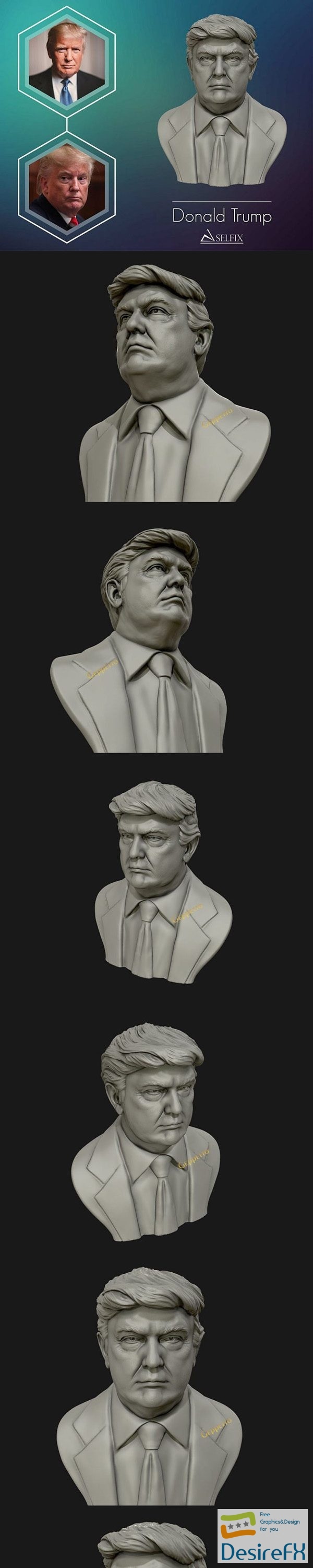 Donald Trump 3D Sculpture 3D print