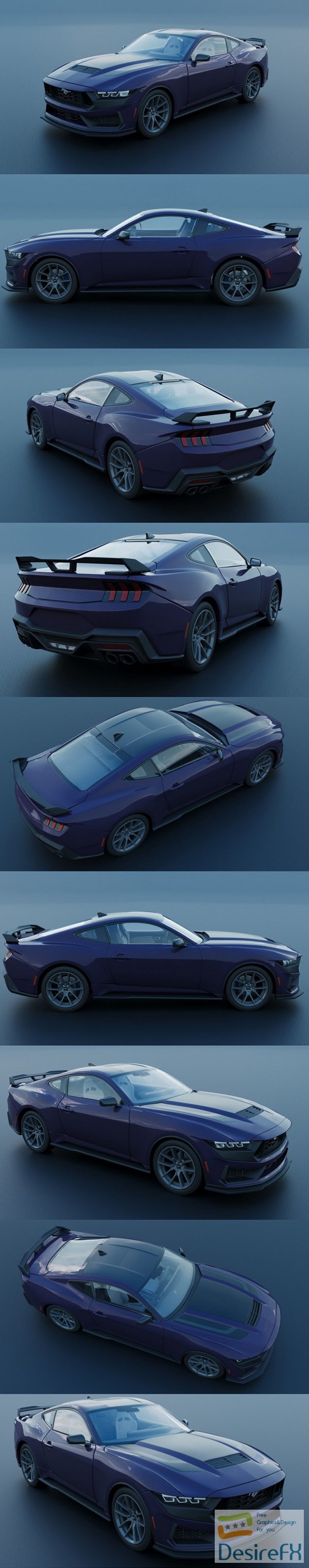 Ford Mustang 2024 Dark Horse – 3D Print