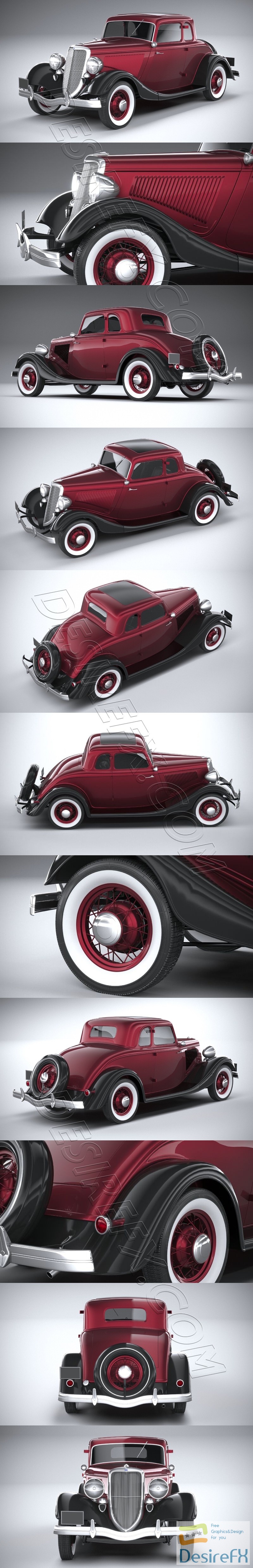 Ford Coupe 1934 3D Model