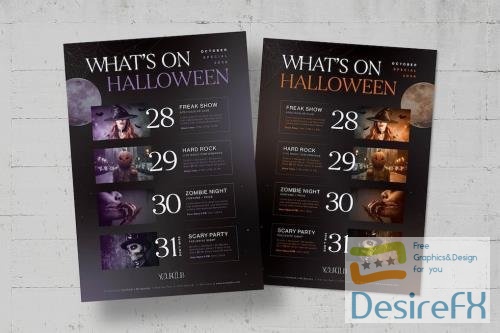 Halloween What's On Flyer Template