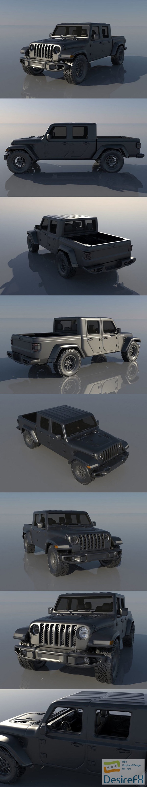 Jeep Gladiator 3D Print