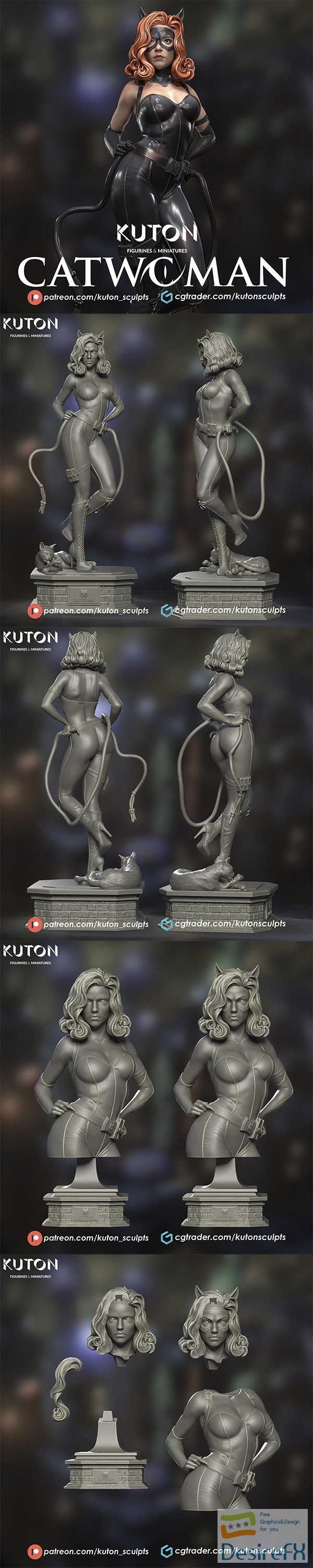Kuton Figurines – Catwoman – 3D Print
