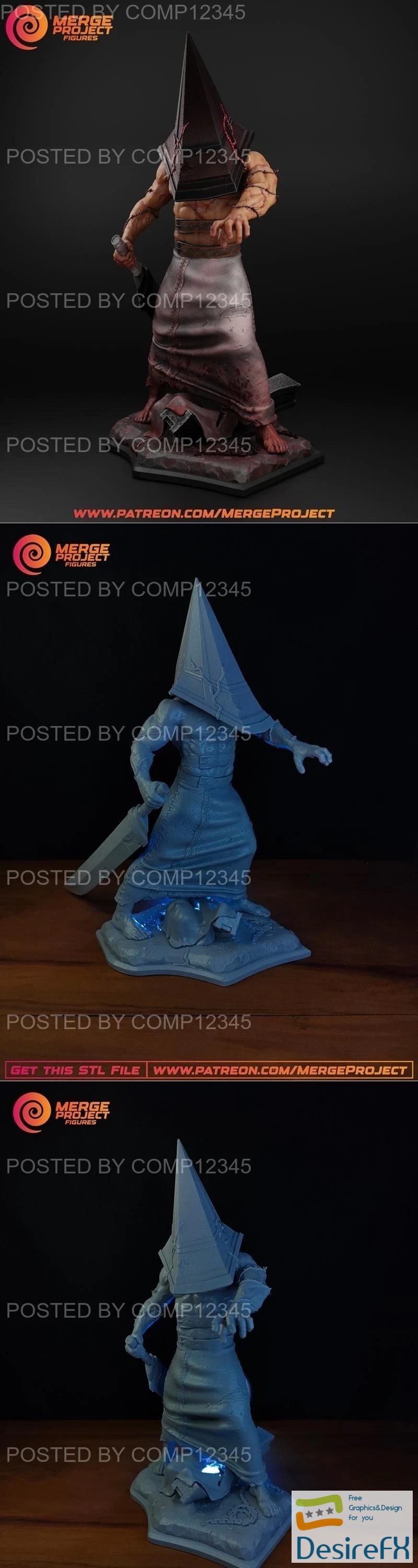 Merge Project Figures - Pyramid Head 3D Print