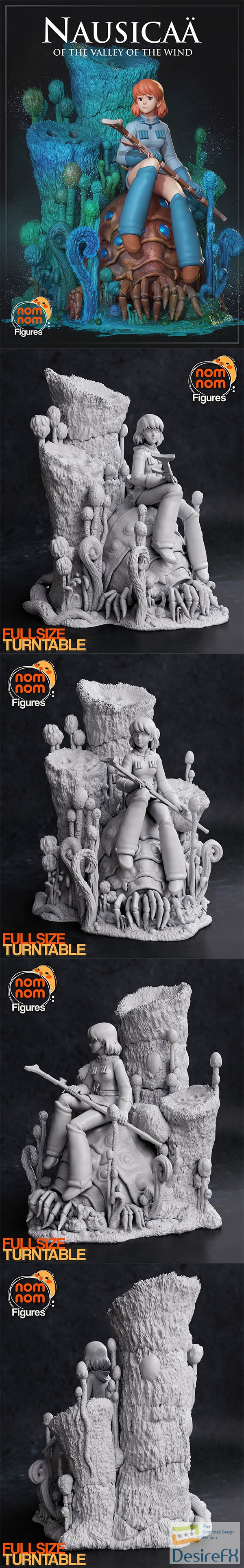 Nomnom Figures – Nausica form the Valley of the Wind – 3D Print