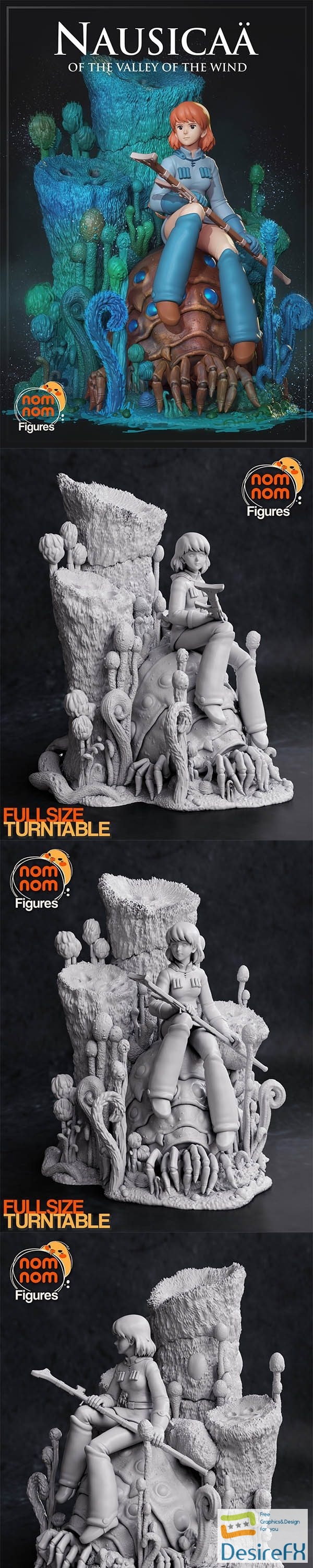 Nomnom Figures – Nausica form the Valley of the Wind – 3D Print