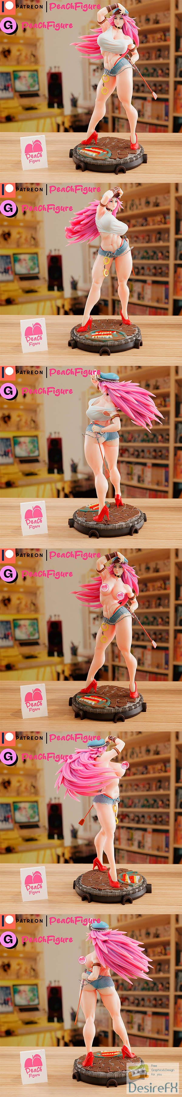 Peach Figure – Poison Street Fighter – 3D Print