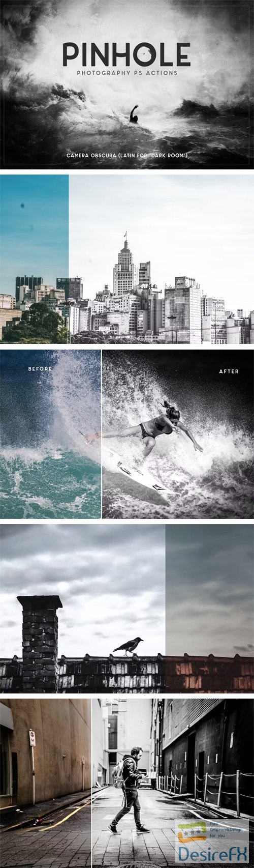 Pinhole Photography Actions for Photoshop