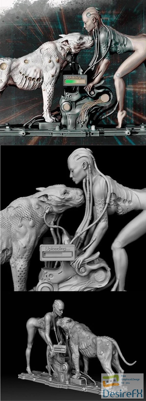 Printomancer – Obedience Cyber Diorama – 3D Print