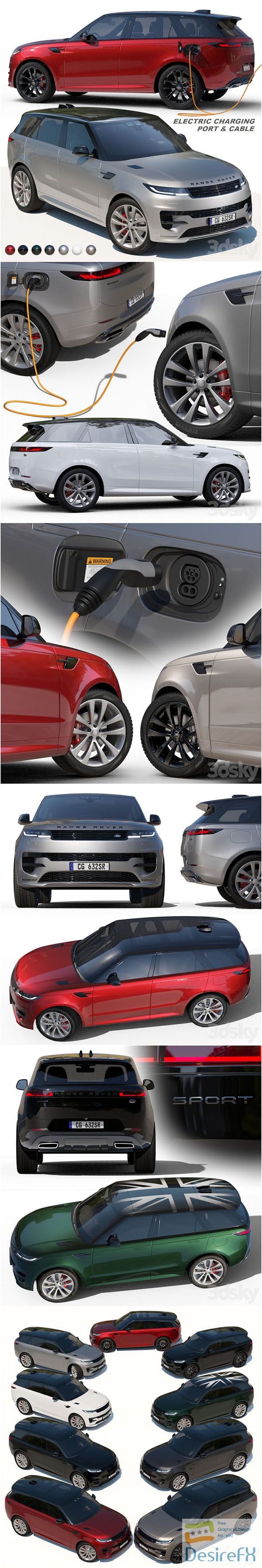 Range Rover Sport hybrid PHEV 2023 3D Model