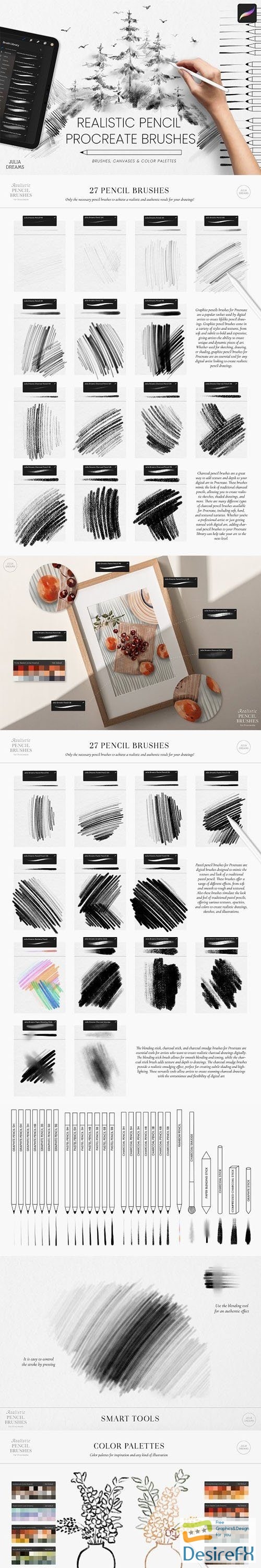Realistic Pencil Procreate Brushes - Painting Kit for Procreate iPad