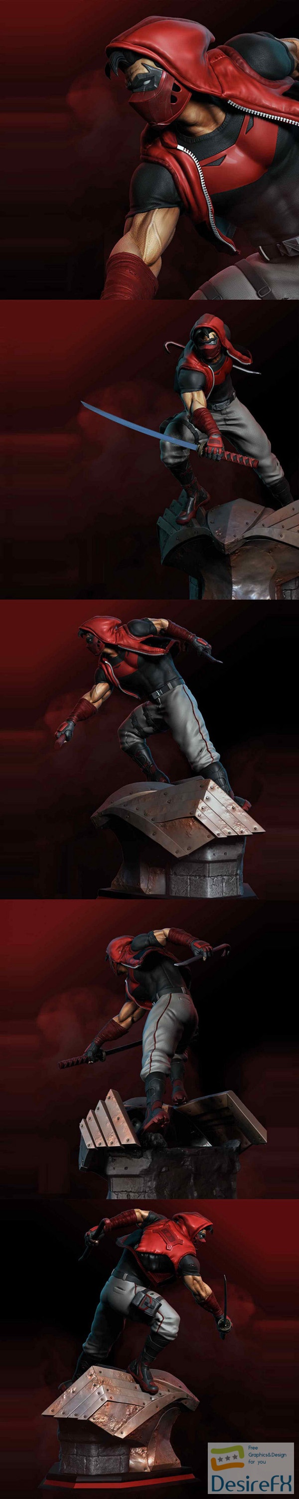 Red Hood and the Outlaws Diorama Statue – 3D Print