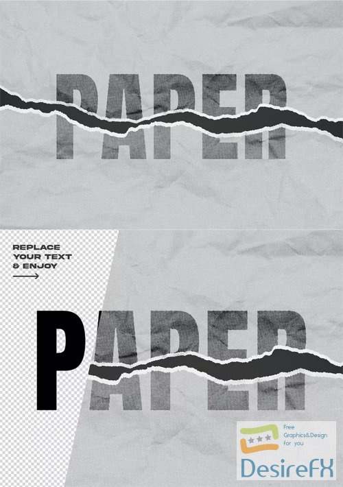 Ripped Paper Text Effect