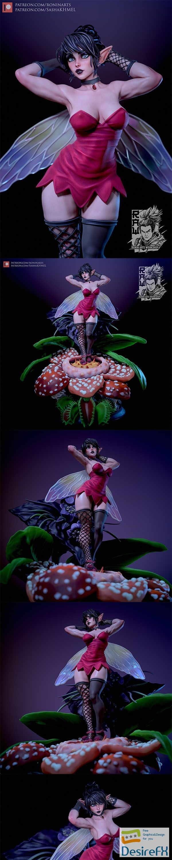 Ronin Arts Workshop – Vita The Goth Fairy – 3D Print