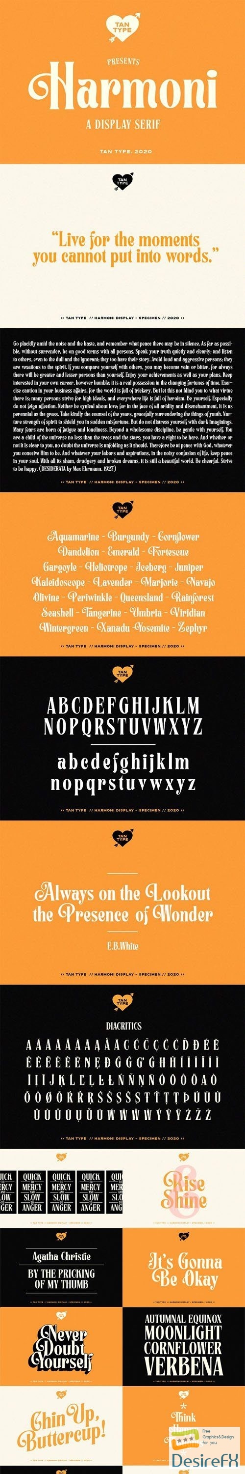 TAN - Harmoni - Display Serif Typeface