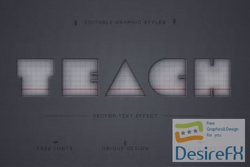 Teach Slice - Editable Text Effect, Font Style - VJ2NXDY