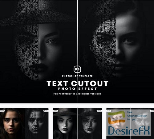 Text Cutout Photo Effect - VGKPLAE