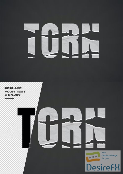 Torn Paper Text Effect