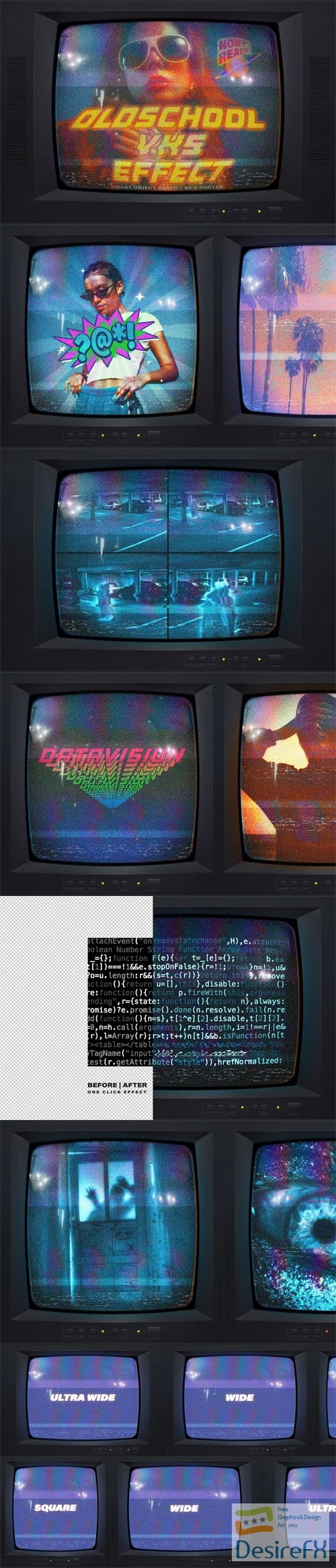VHS Machine - Retro Monitor Effect for Photoshop
