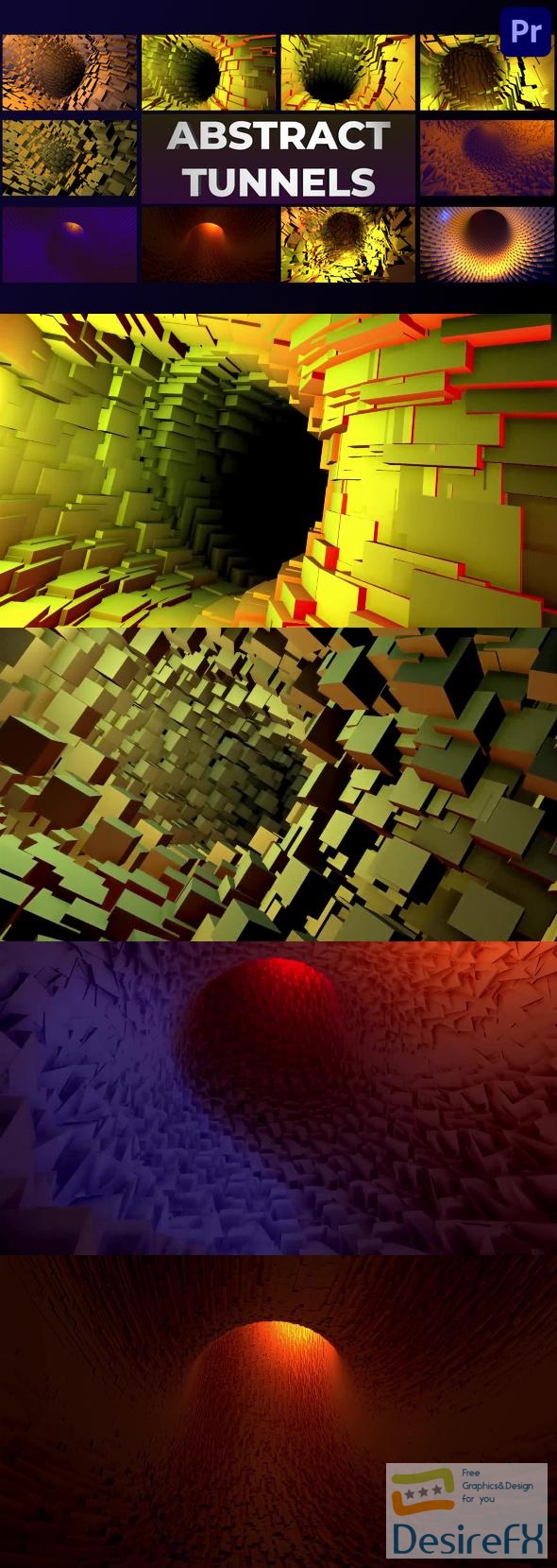 VideoHive Abstract Tunnels for Premiere Pro 47674358
