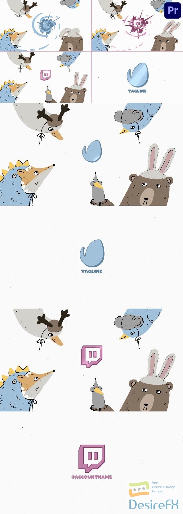 VideoHive Cartoon Animals Logo for Premiere Pro 47660827