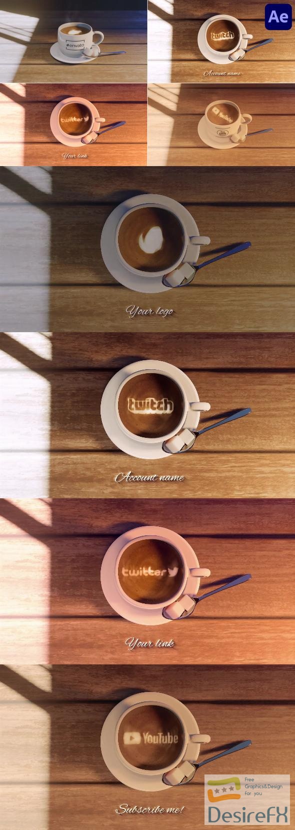 VideoHive Coffee Logo Reveal for After Effects 47533392
