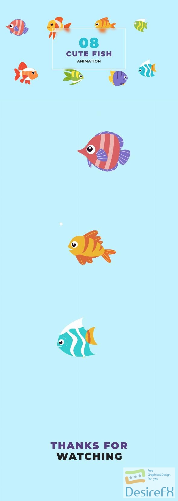 VideoHive Creative Fish 2D Character Animation Scene 47494410