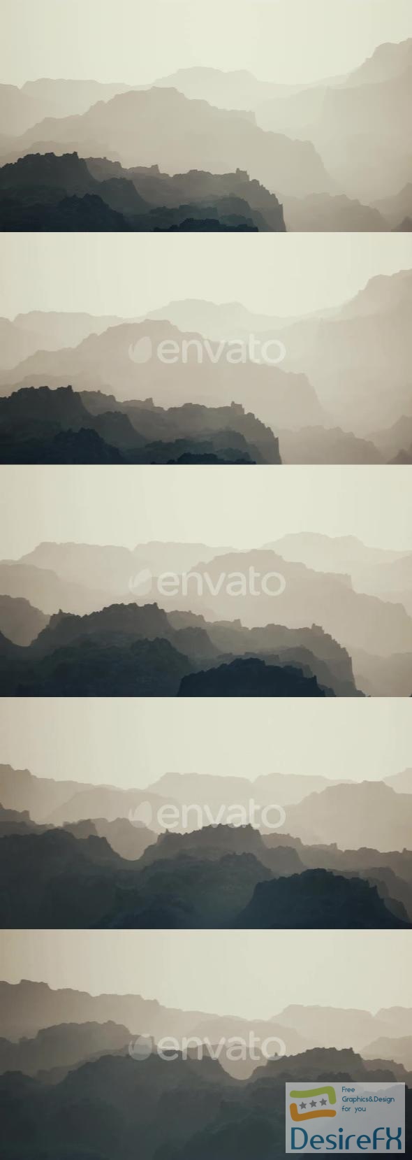 VideoHive Fog in Rocky Mountain Valley 47581248