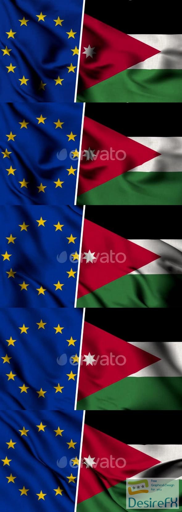 VideoHive Jordan Flag And European Union 47578033