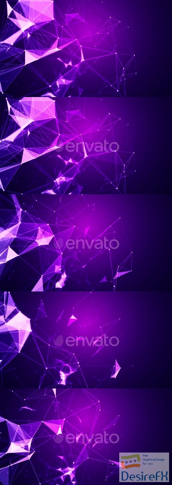 VideoHive Modern Plexus Background Purple V2 47547849