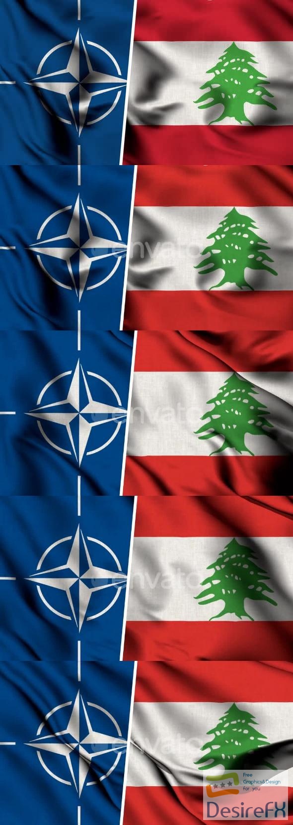 VideoHive Nato Flag And Flag Of Lebanon 47577949