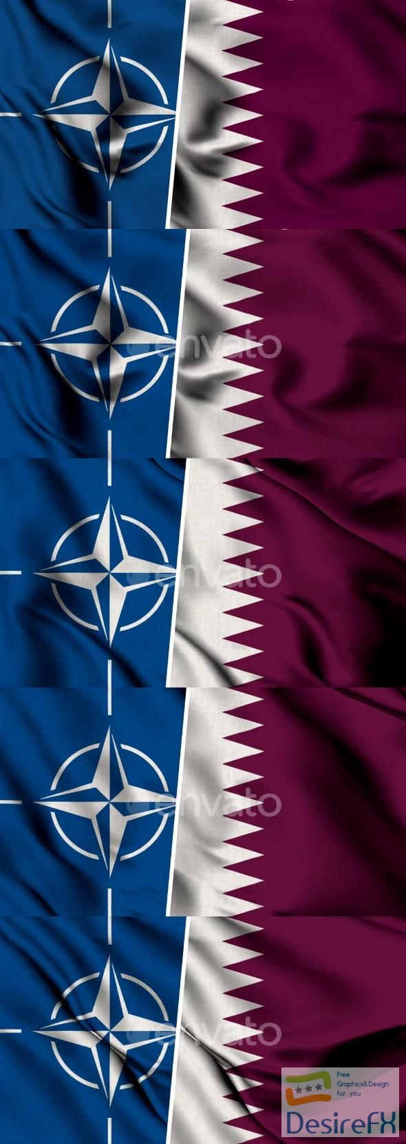 VideoHive Nato Flag And Flag Of Qatar 47577809