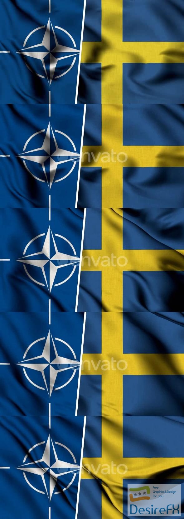 VideoHive Nato Flag And Flag Of Sweden 47577793