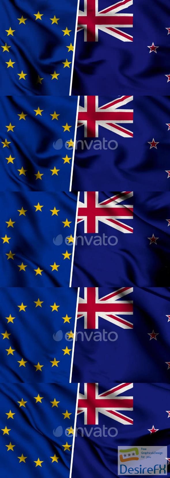 VideoHive New Zealand Flag And European Union 47577786