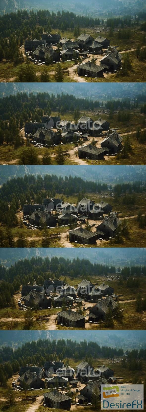 VideoHive Old Houses High in the Mountains 47581132