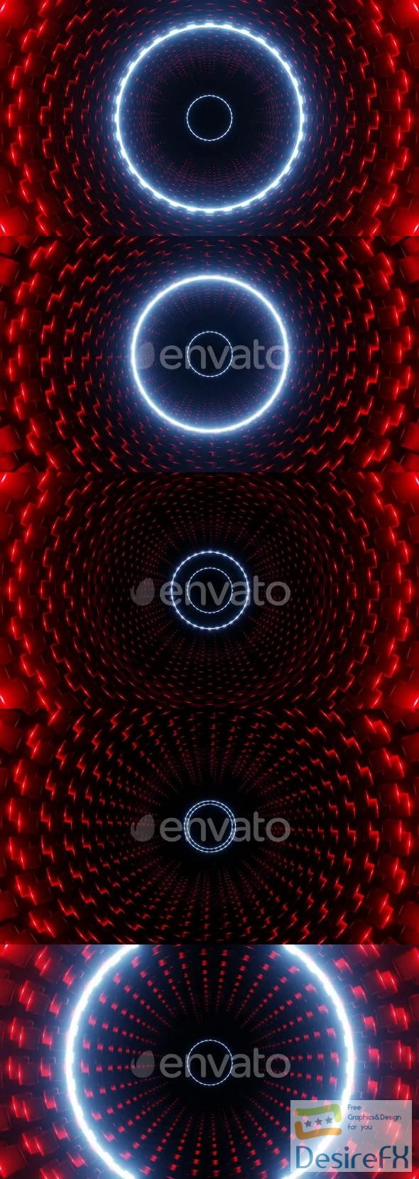 VideoHive Red With Light Blue Cylindrical Mechanism Background Vj Loop In HD 47574174